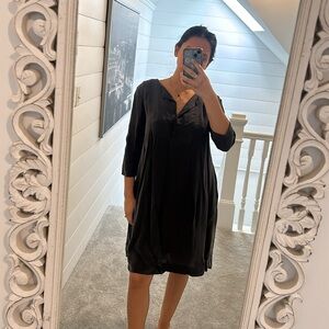 COS Grey A-line dress with Buttons